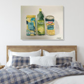Original Wasserfarbe "Chamomile Tea & Lemon Juice" Leinwanddruck (Insitu (Schlafzimmer))