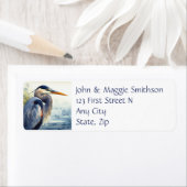 Original Wasserfarbe Großer Blaue Herde Bird (Insitu)