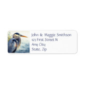 Original Wasserfarbe Großer Blaue Herde Bird (Vorne)