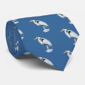 Original Wasserfarbe Großer Blaue Herde Bird Krawatte (Gerollt)