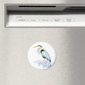 Original Wasserfarbe Großer Blaue Herde Bird Magnet (In Situ (Geschirrspüler))