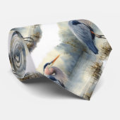 Original Wasserfarbe Grosses Blaues Meer Krawatte (Gerollt)