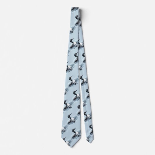 Original Wasserfarbe Seevogel Krawatte (Vorderseite)