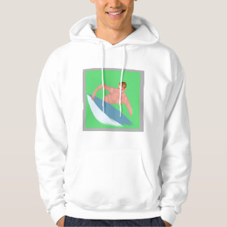 Original-Wasserfarbe-Surf-Druck-Sweatshirt Hoodie