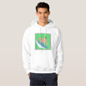 Original-Wasserfarbe-Surf-Druck-Sweatshirt Hoodie (Vorne ganz)