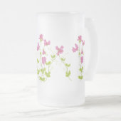 Original Wasserfarbe Süße Erbse, Gartengarten Blum Mattglas Bierglas (VorderseiteRechts)