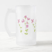 Original Wasserfarbe Süße Erbse, Gartengarten Blum Mattglas Bierglas (Links)