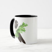 Original Wasserfarbenmagpie-Kiefernzweig Tasse (Vorderseite Links)