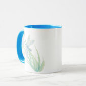 Original Watercolor Dragonfly in Blau und Grün Tasse (Vorderseite Links)