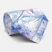 Original Watercolor Dragonfly in Blue Mauve Nature Krawatte (Gerollt)
