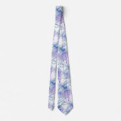 Original Watercolor Dragonfly in Blue Mauve Nature Krawatte (Rückseite)