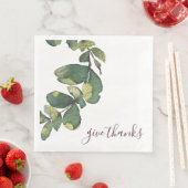 Original Watercolor Greenerity Custom Erntedank Serviette (Beispiel)