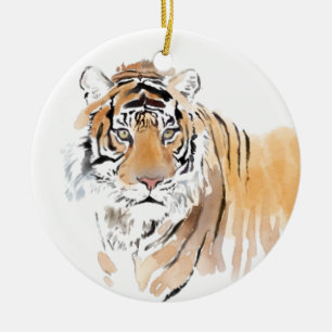 Original Watercolors Tiger Year 2022 Personalized Keramik Ornament