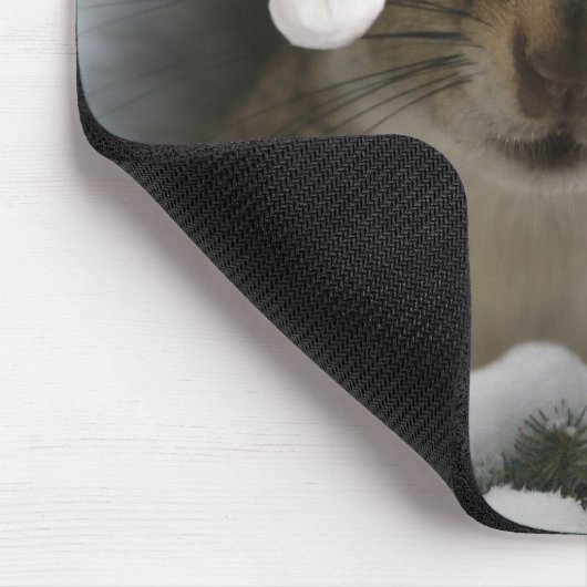 Original Weihnachts-Eichhörnchen mit einem Hut Mousepad (Ecke)