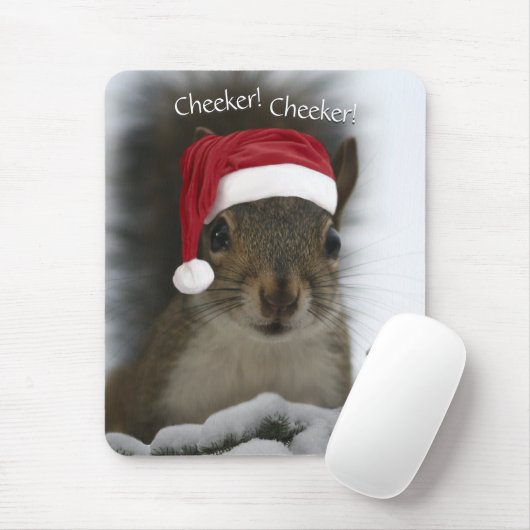 Original Weihnachts-Eichhörnchen mit einem Hut Mousepad (Mit Mouse)