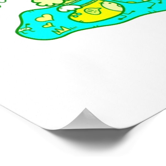 Original Weihnachtsabend Grüne Apple Print Poster (Ecke)