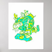 Original Weihnachtsabend Grüne Apple Print Poster (Vorne)