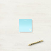 Original White Amaryllis Blume auf Light Blue Post-it Klebezettel (Auf Schreibtisch)