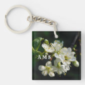 Original White Plum Blossom Art Acrylic Keychain Schlüsselanhänger (Vorderseite)