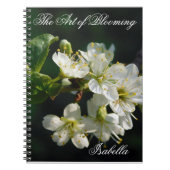 Original White Plum Blossom Art Spiral Notebook Notizblock (Vorderseite)