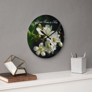 Original White Plum Kunst Namens Wanduhr