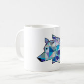 Original Wolf-Grafik | Profil Wolf-Gesicht Kaffeetasse (Vorderseite Links)
