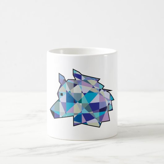 Original Wolf-Grafik | Profil Wolf-Gesicht Kaffeetasse (Mittel)
