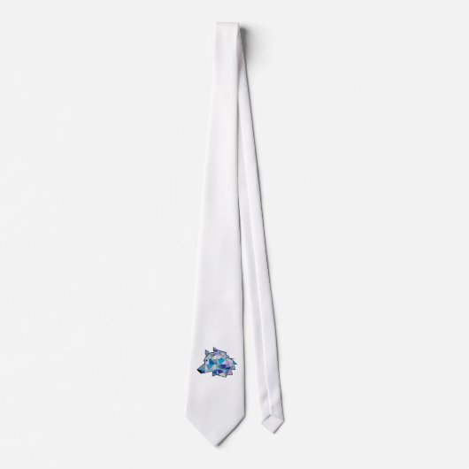 Original Wolf Head Grafikart | Profil Wolf-Gesicht Krawatte (Vorderseite)