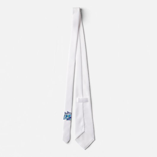 Original Wolf Head Grafikart | Profil Wolf-Gesicht Krawatte (Rückseite)