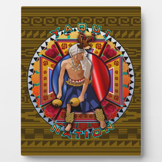 Original Yaqui Nation Deer Dancer Fotoplatte (Vorderseite)