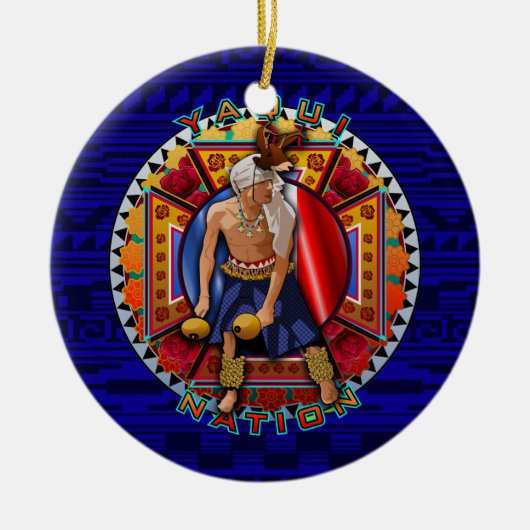 Original Yaqui Nation Deer Dancer Keramikornament (Vorne)