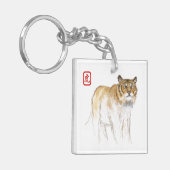 Original Zeichnend 1 chinesisches Tiger Jahr m Geb Schlüsselanhänger (Vorderseite links)