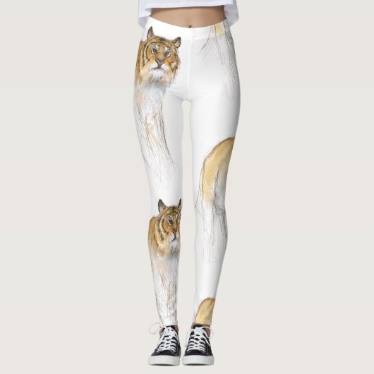 Original Zeichnend 1 Chinesisches Tigerjahr Geburt Leggings (Vorderseite)