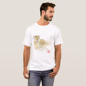 Original Zeichnend 2 Chinesisches Tiger Jahr Gebur T-Shirt (Vorne ganz)