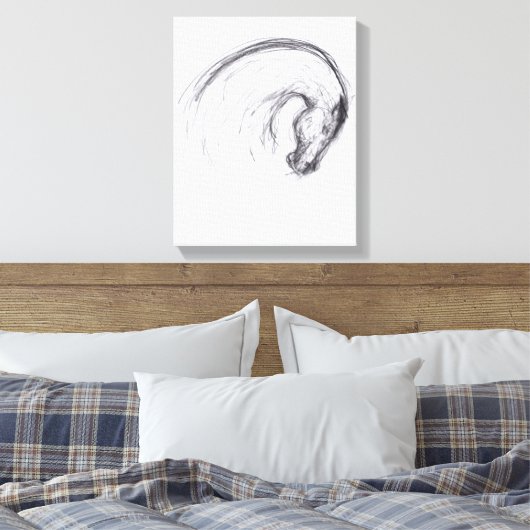 Original Zeichnend 2 Pferdejahr Zodiac Canvas-Druc Leinwanddruck (Insitu (Schlafzimmer))