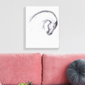 Original Zeichnend 2 Pferdejahr Zodiac Canvas-Druc Leinwanddruck (Insitu (Wohnzimmer))