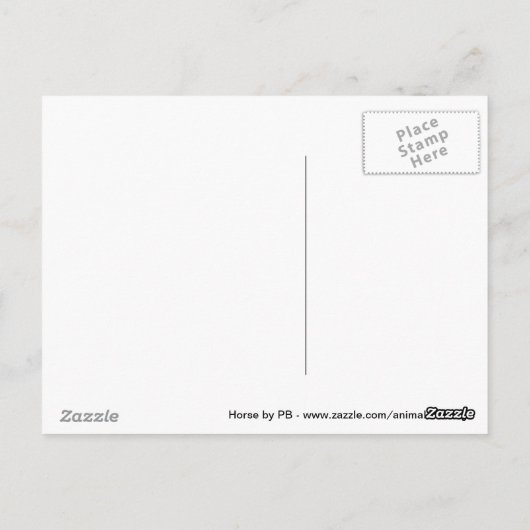 Original Zeichnend 2 Pferdejahr Zodiac Postkarte (Rückseite)