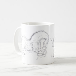 Original Zeichnend 3 Pferdejahr Zodiac Geburtstags Kaffeetasse