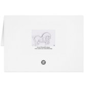 Original Zeichnend 3 Pferdejahr Zodiac Grußkarte (Rückseite Horizontal)