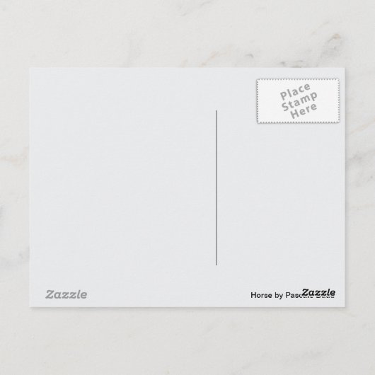 Original Zeichnend 3 Pferdejahr Zodiac Postkarte (Rückseite)