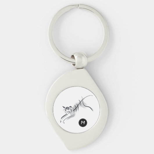 Original Zeichnend chinesischer Tigerjahresname Ge Schlüsselanhänger (Vorderseite)