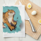 Original Zeichnend Chinesisches Tigerjahr Geburtst Geschirrtuch (Viertel Falte)