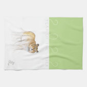 Original Zeichnend Chinesisches Tigerjahr Geburtst Geschirrtuch (Horizontal)