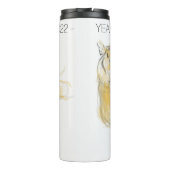 Original Zeichnend Chinesisches Tigerjahr Geburtst Thermosbecher (Rückseite)