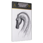 Original Zeichnend Monogramm-Zwischenablage Klemmbrett (Rechts)