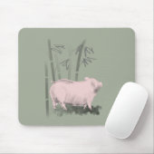 Original Zeichnend Schweine und Bambusmousepad Mousepad (Mit Mouse)