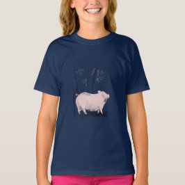 Original Zeichnend Shirt für Schweine und Bambus