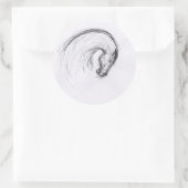 Original Zeichnend Zodiac-Sticker für 2 Pferde Runder Aufkleber (Tasche)