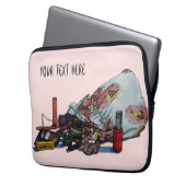 Originalbild der Vintagen Make-up-Tasche Laptopschutzhülle (Vorderseite Links)