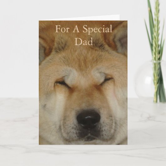 Originalbild des Hundes, der für Papa lächelt Karte (Vorderseite)